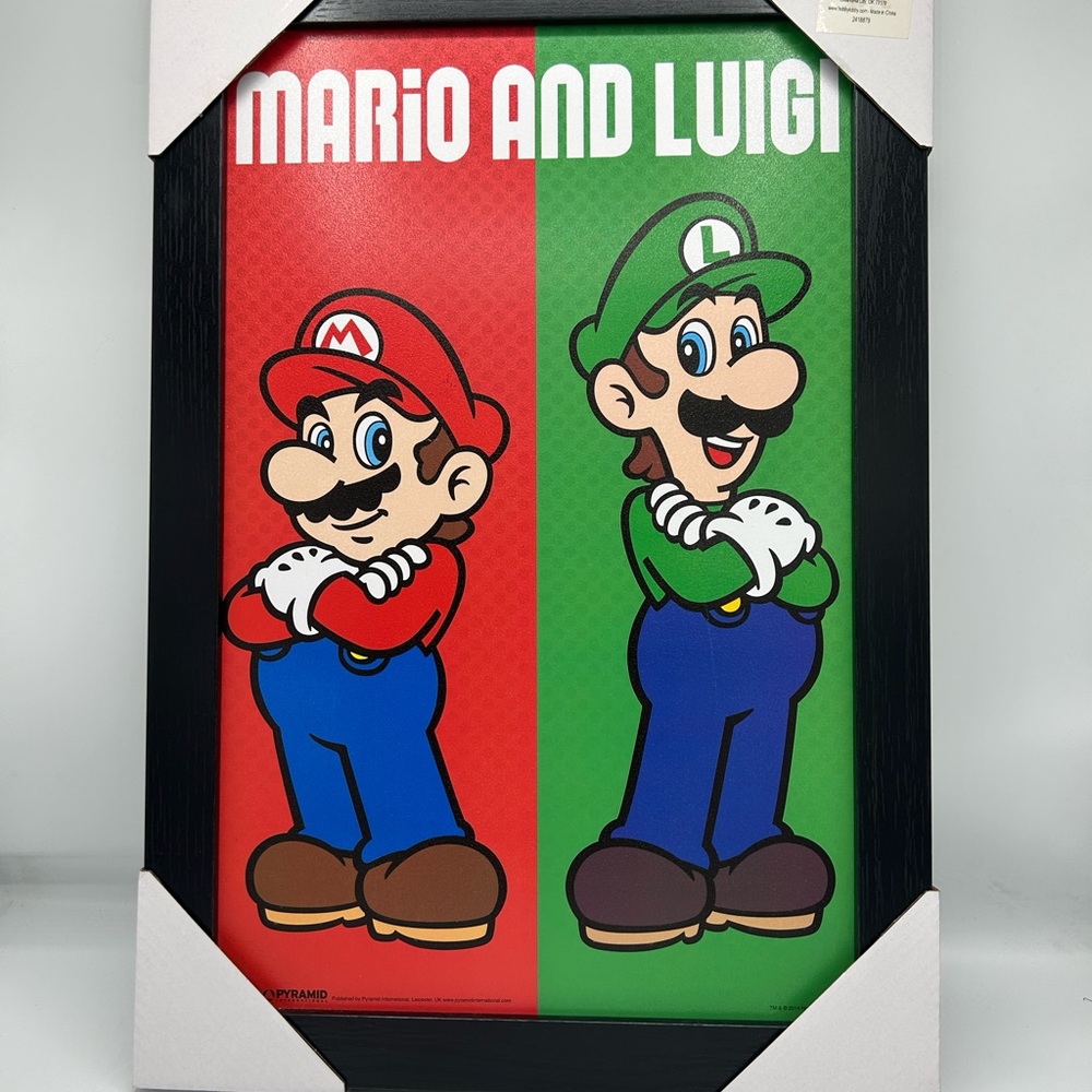Mario and Luigi Framed Wall Art